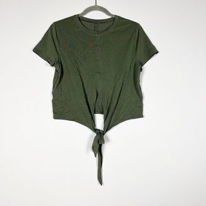 lululemon athletica Olive Green Short Sleeve Tee
